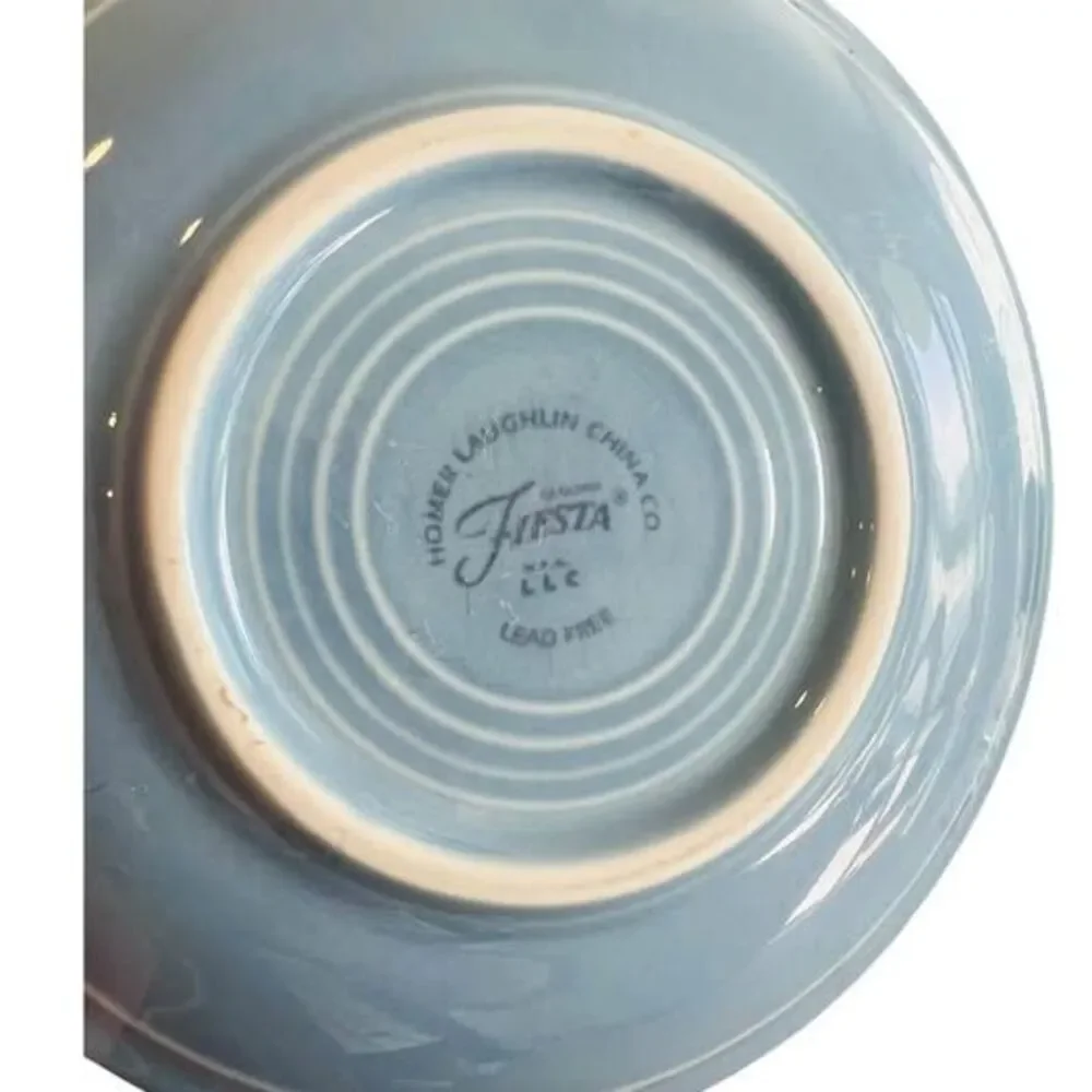 Vintage Homer Laughlin Fiesta Ware Periwinkle Teacups & Saucers Set of 6